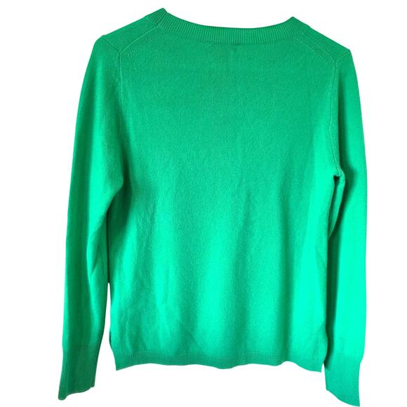 J.Crew Womens Cashmere Crewneck Sweater Size Small Bright Green - Picture 2 of 3